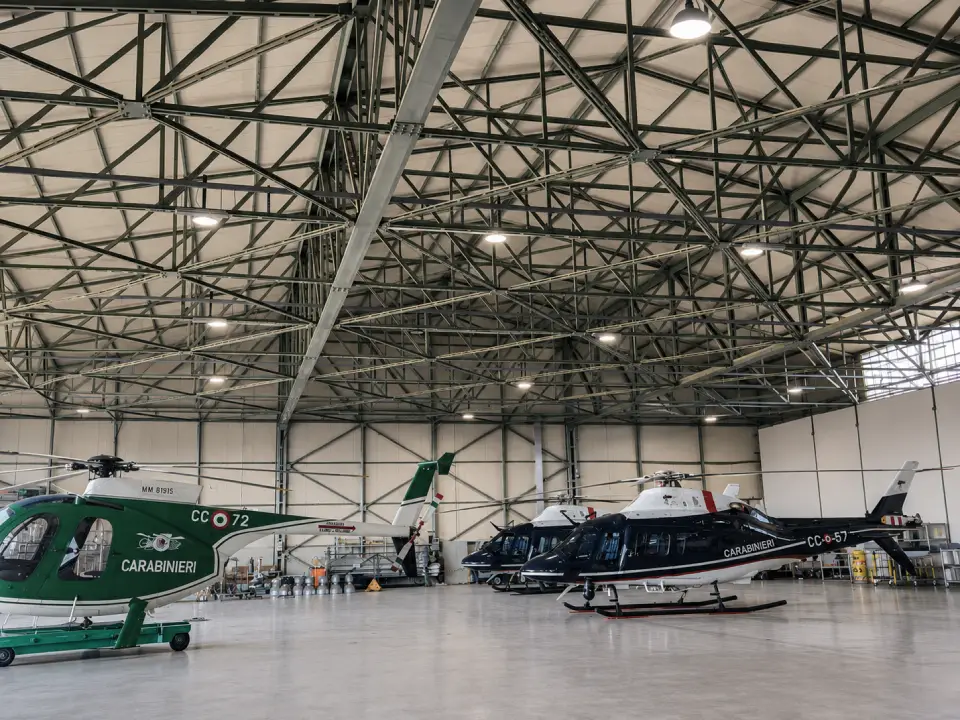 revamping illuminazione hangar elicottericarabinieri forestali